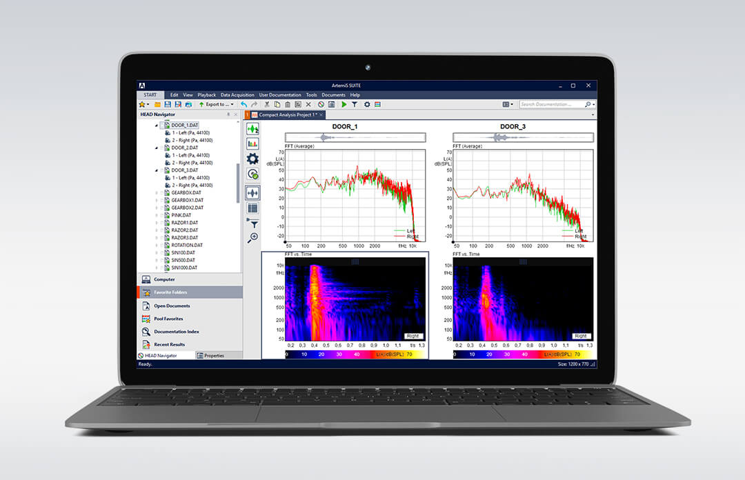 ArtemiS SUITE Compact Analysis, Interface